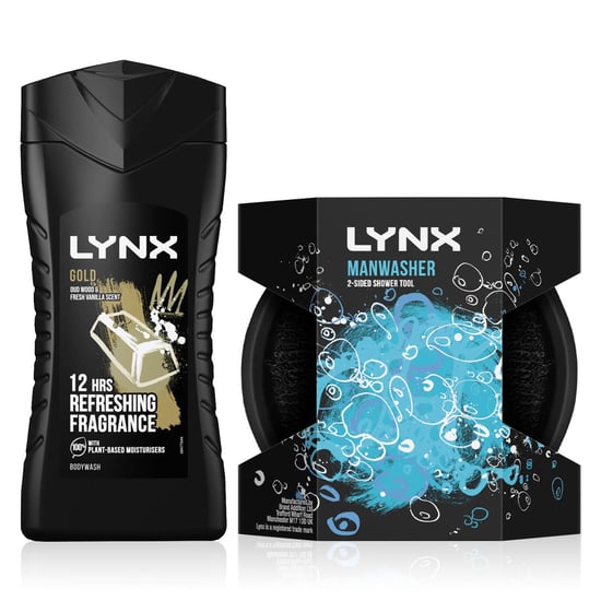 3x Lynx Black 12H Refreshing Fragrance Bodywash 225ml with Manwasher ShowerTool - Image 4