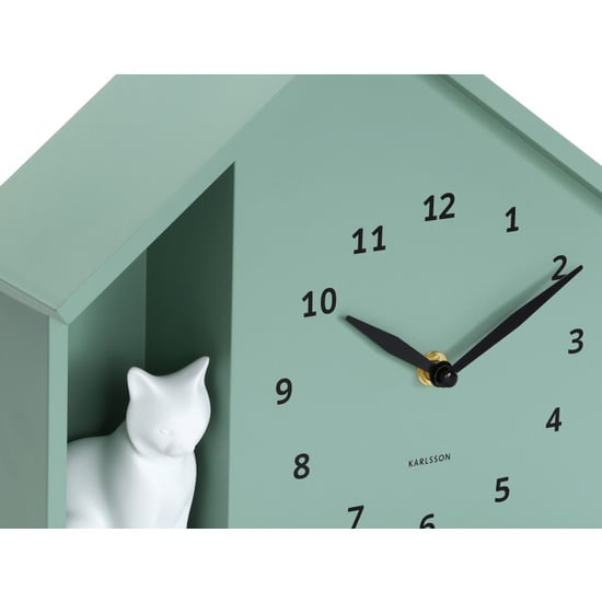 Karlsson wandklok siting cat grijsjade- Ø24,9cm - Image 3