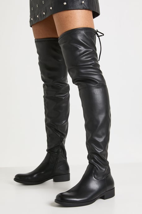 PU Over The Knee Stretch Boots - Image 1