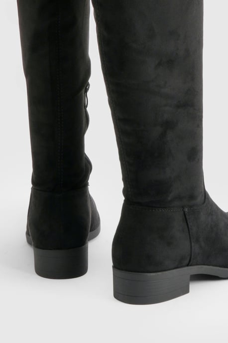 Faux Suede Over The Knee Stretch Boots - Image 4