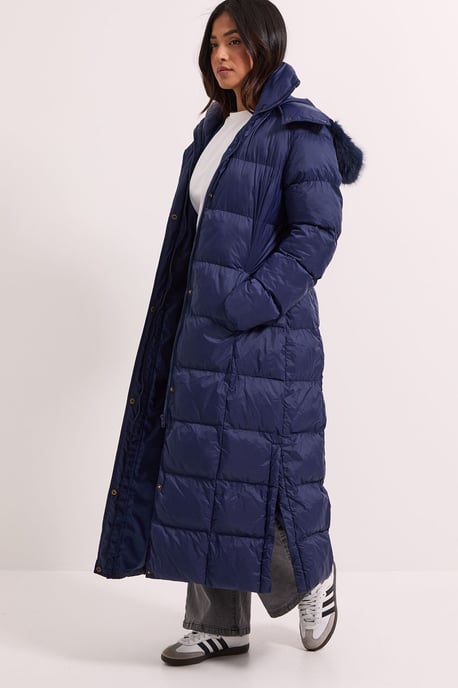 Petite Fur Trim Padded Puffer Coat - Image 3