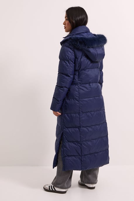 Petite Fur Trim Padded Puffer Coat - Image 5