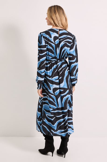 Knot Front Twist Printed Midi Dress - Image 3
