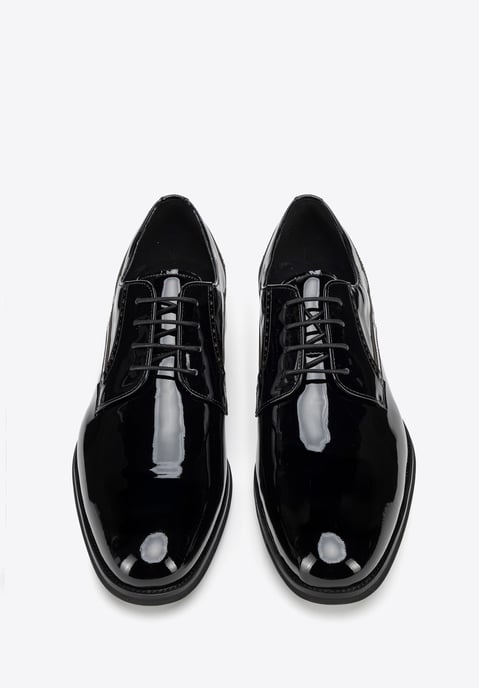 Wittchen Men's patent leather derby shoes in black - Image 2