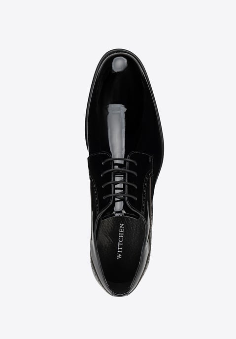 Wittchen Men's patent leather derby shoes in black - Image 4