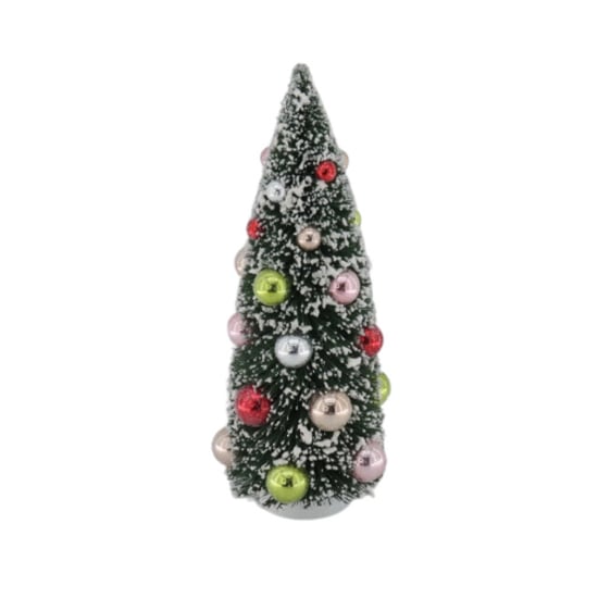 House Vitamin Christmas decoration christmas tree with colored balls sisal/ polysterene - - Image 1