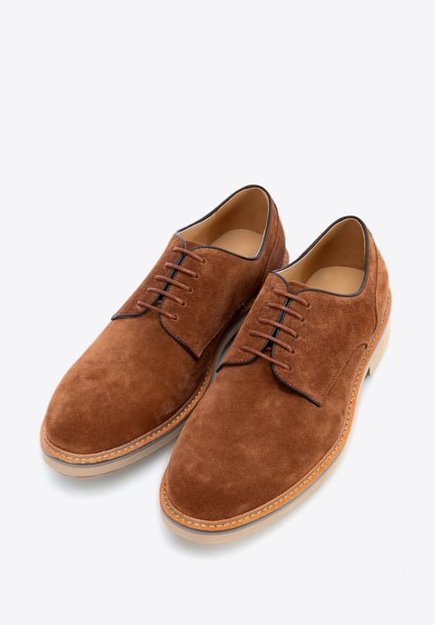 Wittchen Men's Brown Suede Leather Derby Shoes - Image 1