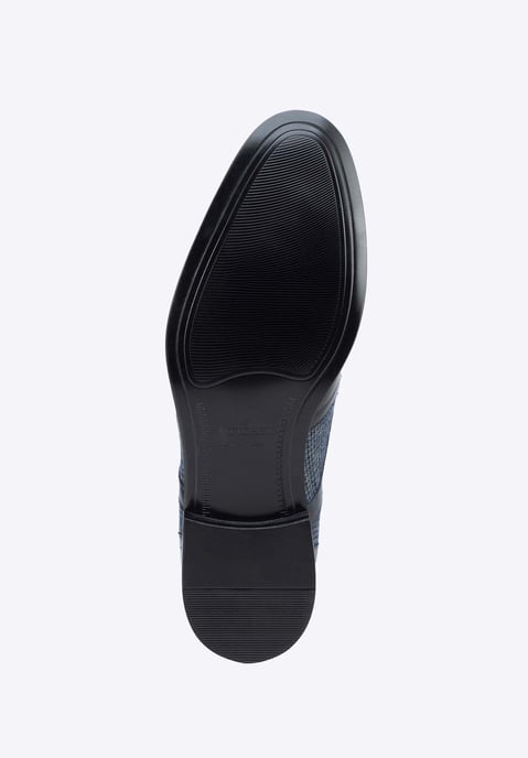 Wittchen Heren Derby schoenen van leer met textiel inzetstukken, marineblauw, natuurlijk leer - Image 6