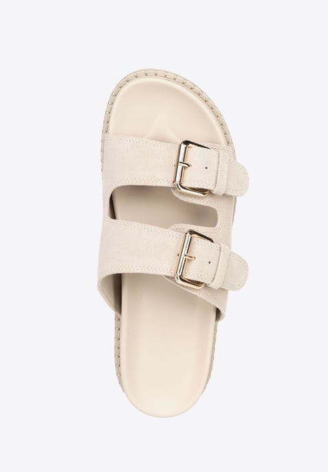 Wittchen Beige suède leren slippers voor dames - Image 5