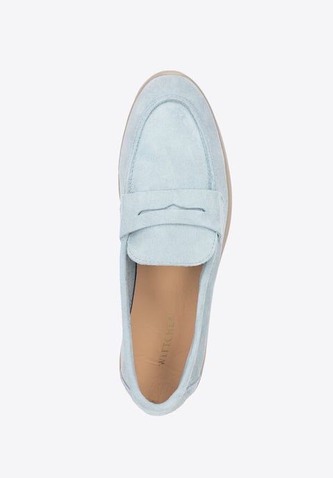 Wittchen Dames Klassieke Blauwe Suède Mocassins - Image 5