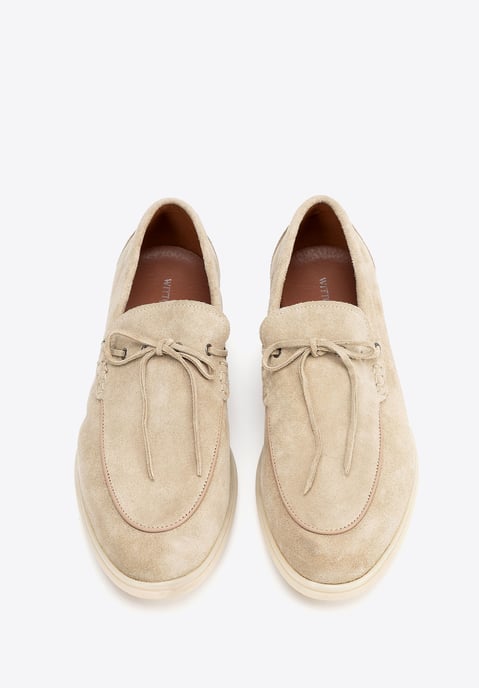 Wittchen beige suède mocassins voor heren - Image 4