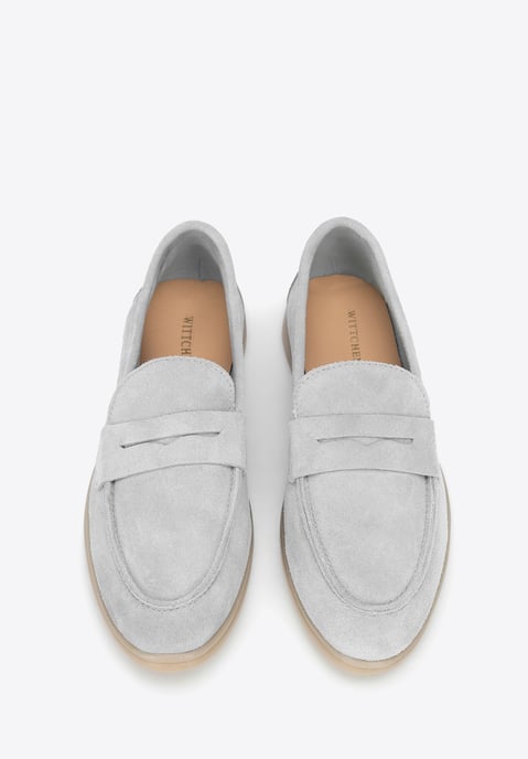 Wittchen Dames Klassieke Lichtgrijze Suède Mocassins - Image 3