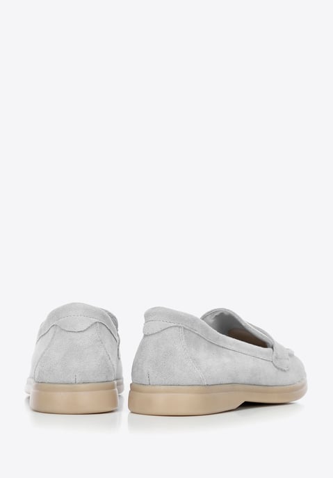 Wittchen Dames Klassieke Lichtgrijze Suède Mocassins - Image 4