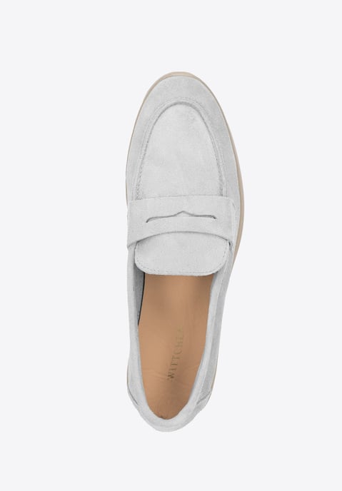 Wittchen Dames Klassieke Lichtgrijze Suède Mocassins - Image 5