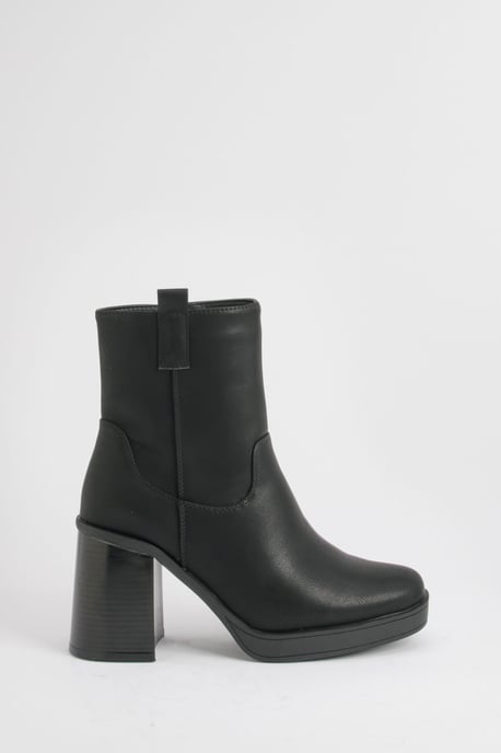 Wide Fit Block Heel Platform Heeled Boots - Image 3