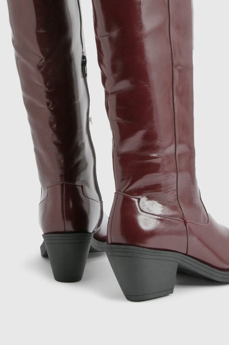Western Cowboy Mid Heel Boots - Image 4
