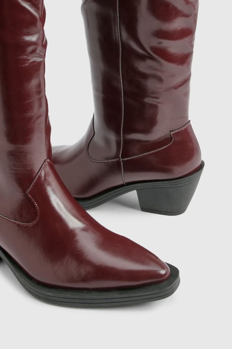 Western Cowboy Mid Heel Boots - Image 6