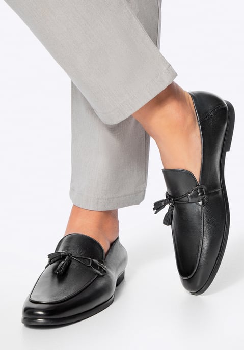 Wittchen Heren Leren Loafers met Kwastje Zwart Natuurlijk Leer - Image 2