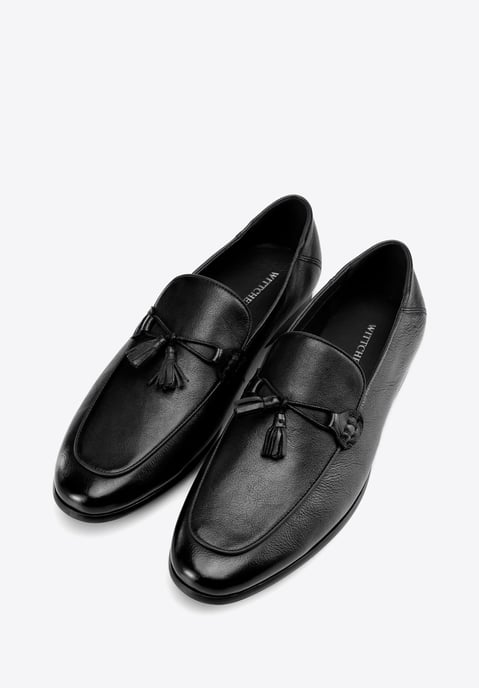 Wittchen Heren Leren Loafers met Kwastje Zwart Natuurlijk Leer - Image 3