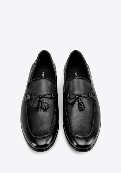 Wittchen Heren Leren Loafers met Kwastje Zwart Natuurlijk Leer - Image 4