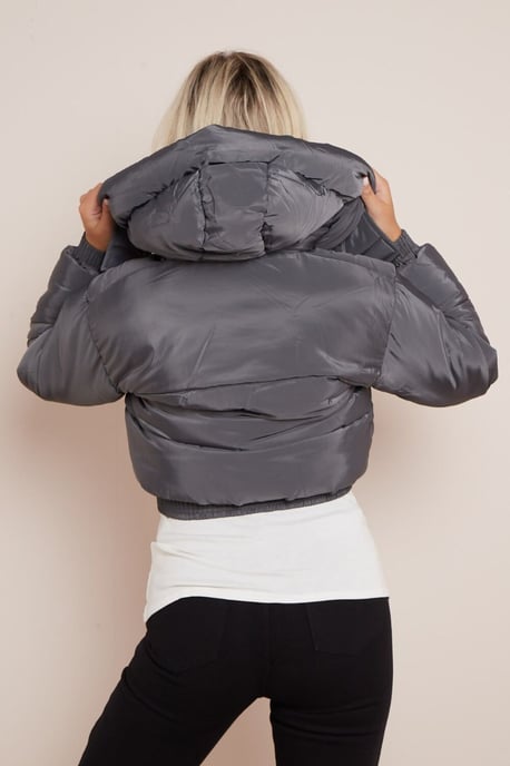 Cropped Padded Long Sleeve Zip Front Shower Proof Jacket - Image 2