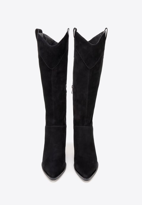 Wittchen Dames Zwarte Suède Cowboylaarzen - Image 2