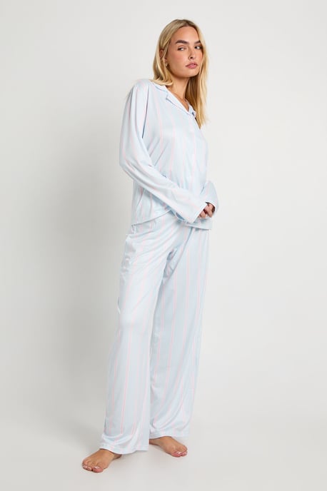 Stripe Long Sleeve Shirt & Trousers Pyjama Set - Image 3