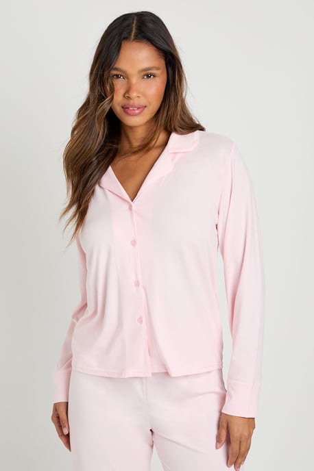 Soft Touch Button Through Shirt and Trouser Pyjama Set - Image 4