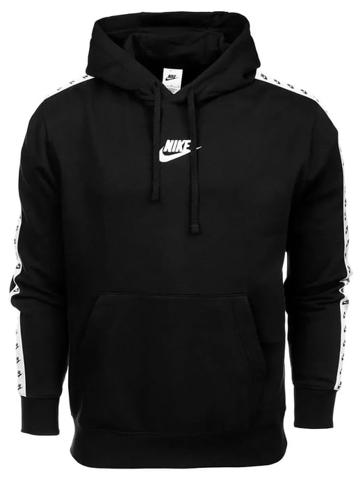 Nike Tape Mens Black Sportswear Fleece Tracksuit - Image 2