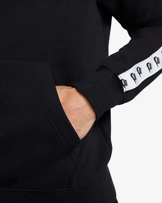 Nike Tape Mens Black Sportswear Fleece Tracksuit - Image 4
