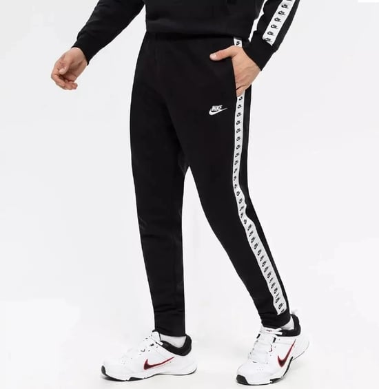 Nike Tape Mens Black Sportswear Fleece Tracksuit - Image 5