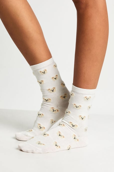 Novelty Bear Detail Socks 3 Pack - Image 4
