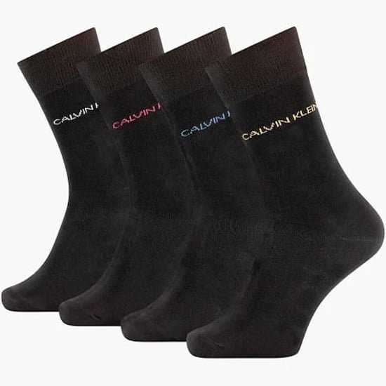 Calvin Klein Black Mens 4 Pack Socks - Image 1