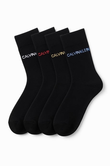 Calvin Klein Black Mens 4 Pack Socks - Image 4