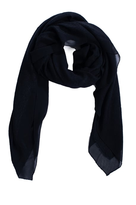 Giorgio Armani black silk scarf with sheer - Image 2