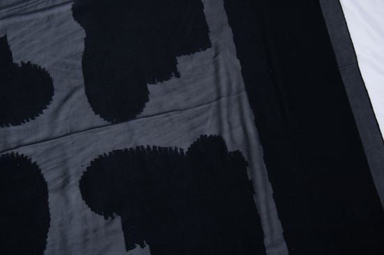Giorgio Armani black silk scarf with sheer - Image 4