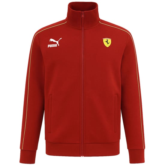Puma x Scuderia Ferrari Race Iconic Mens Dark Red Track Jacket - Image 1