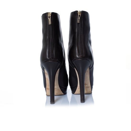 Jimmy Choo dark brown leather platform boots - Image 3