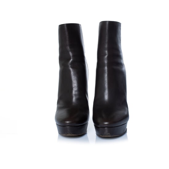 Jimmy Choo dark brown leather platform boots - Image 5