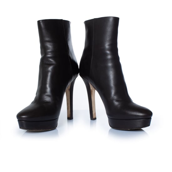 Jimmy Choo dark brown leather platform boots - Image 6