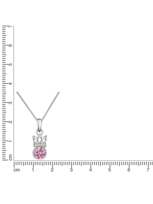 Zeeme for Kids Pendant with chain 925/- Sterling silver rhodium-plated zirconia - Image 2
