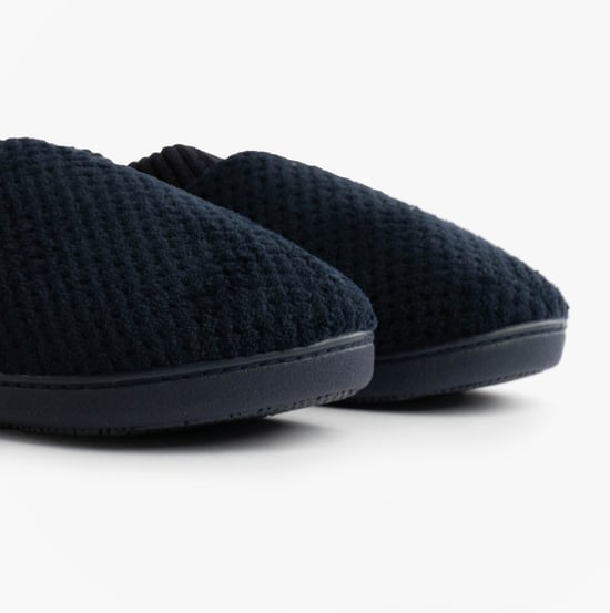 Totes Isotoner Popcorn Full Back Bootie Womens Slippers Navy - Image 5
