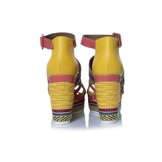 Hermes Ines leather wedge sandals - Image 3