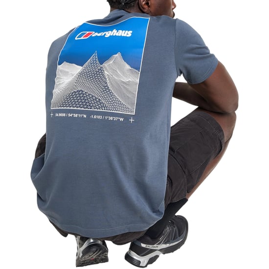 Berghaus Mens Pinnacle Point T Shirt Mountain Fade Back Graphic Cotton T-Shirt - Image 4