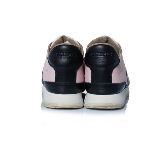 Hermes Goal sneakers in black and pink - Image 3
