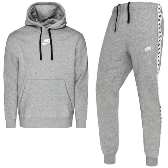 Nike Tape Mens Grey Sportswear Fleece Tracksuit - Image 1