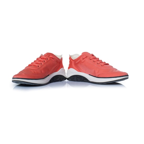 Chanel 19P rosa låga sneakers med lycra-motiv och CC-logotyp - Image 6