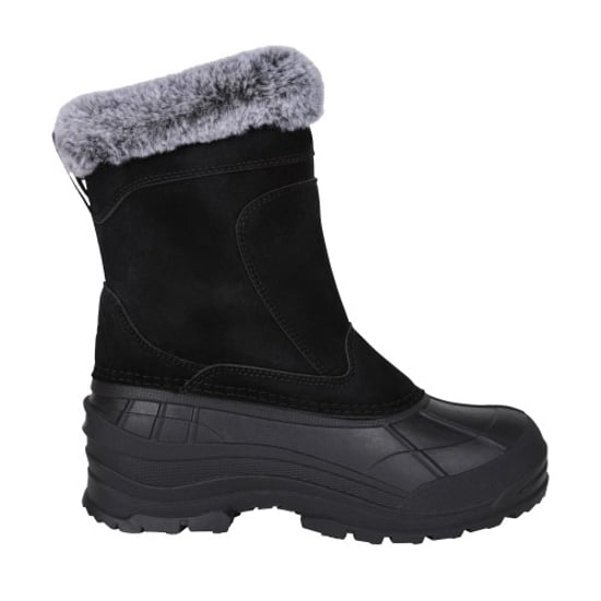 Mountain Warehouse Dam Snowdrift Mockasinvinterstövlar med pälsfoder (Svart) - Image 1