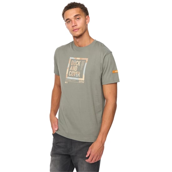 Duck and Cover Mens Primatic T-Shirt (Dark Olive) - Image 4