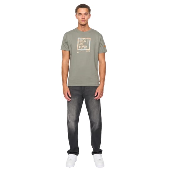 Duck and Cover Mens Primatic T-Shirt (Dark Olive) - Image 5